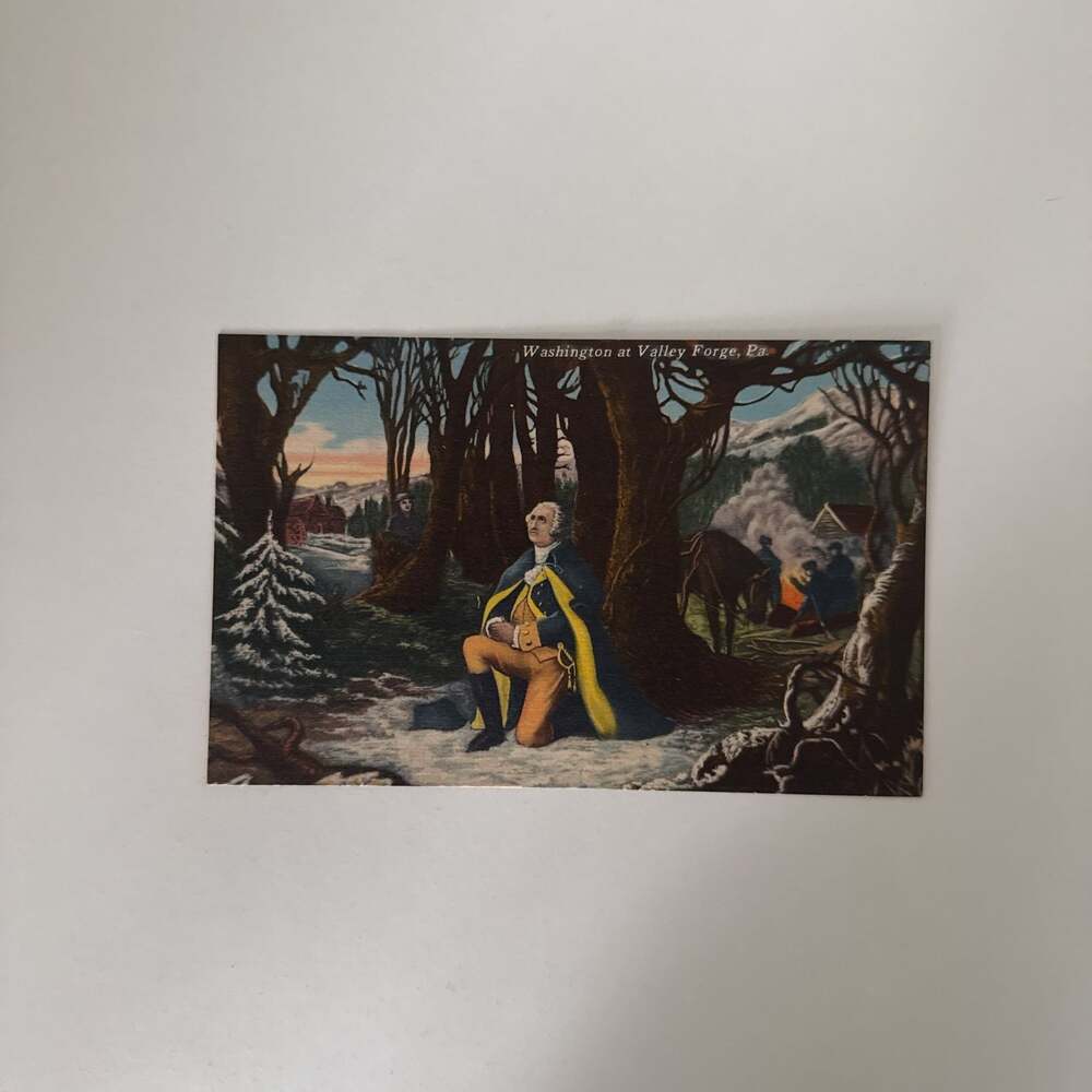 George Washington at Valley Forge Postcard